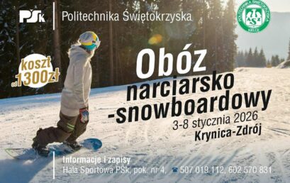 AZS Politechnika Świętokrzyska zaprasza na zimowy obóz narciarsko-snowboardowy