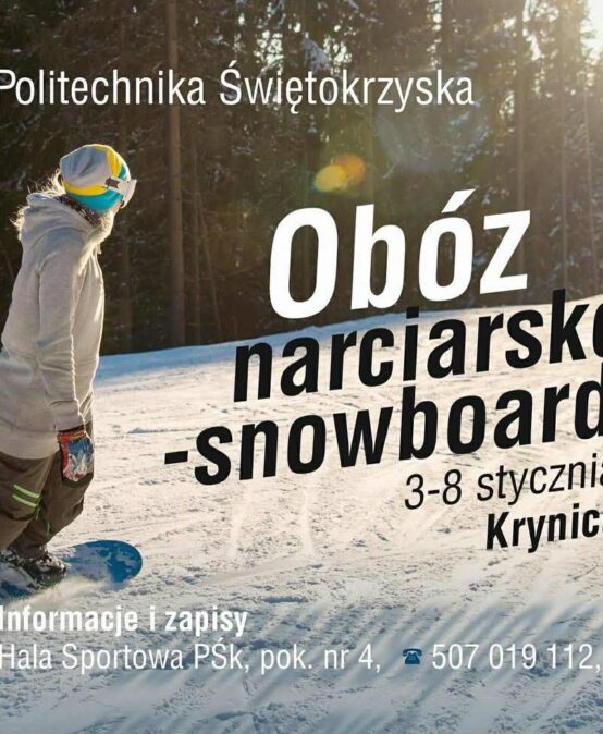 AZS Politechnika Świętokrzyska zaprasza na zimowy obóz narciarsko-snowboardowy