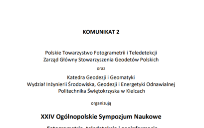Fotogrametria, teledetekcja i geoinformacja w modelowaniu cyfrowej rzeczywistości