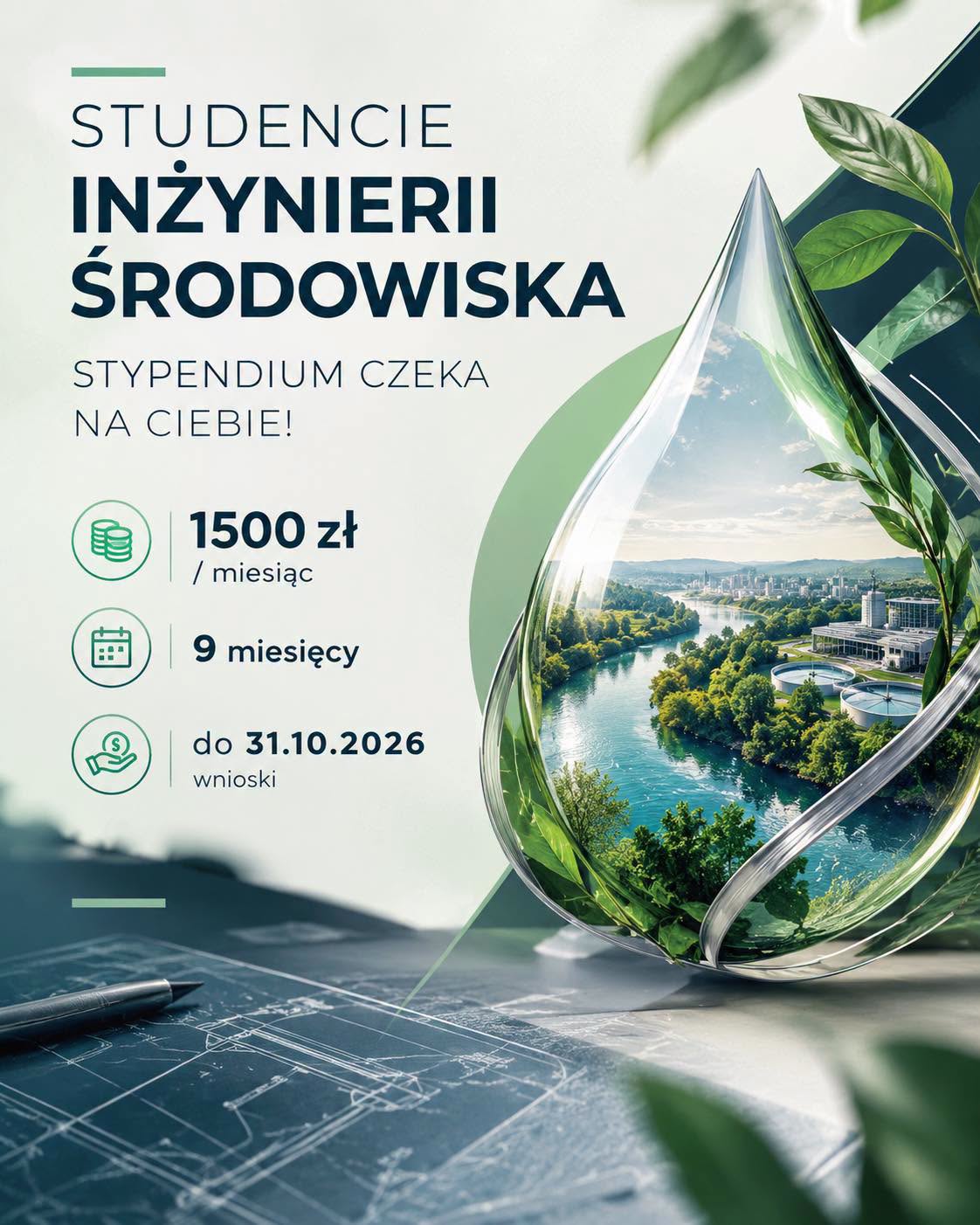 Studencie Inżynierii Środowiska – stypendium czeka na Ciebie! Studencie Inżynierii Środowiska – stypendium czeka na Ciebie!