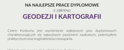 Konkurs na najlepsze prace dyplomowe z geodezji i kartografii.