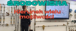 Inżynieria Środowiska: Kierunek wielu możliwości. Ludzie w kaskach i schemat na ekranie.