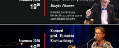 Plakat informuje o koncertach z okazji 60-lecia Politechniki Świętokrzyskiej.