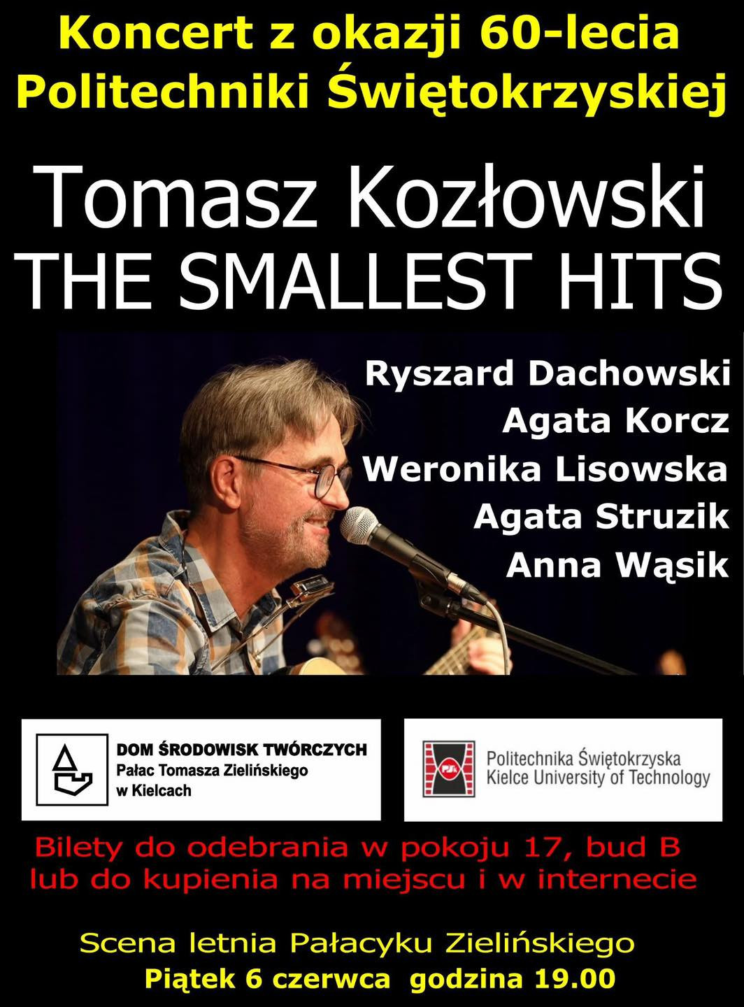 Koncert z okazji 60-lecia Politechniki Świętokrzyskiej. Tomasz Kozłowski "The Smallest Hits".