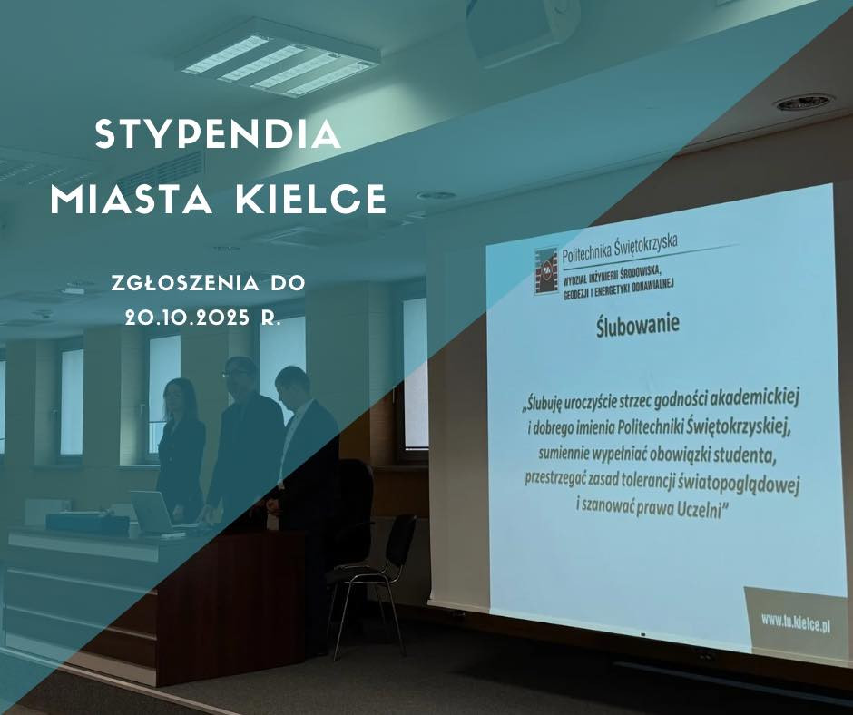 Stypendia Miasta Kielce. Zgłoszenia do 20.10.2025 r. Na ekranie tekst ślubowania.