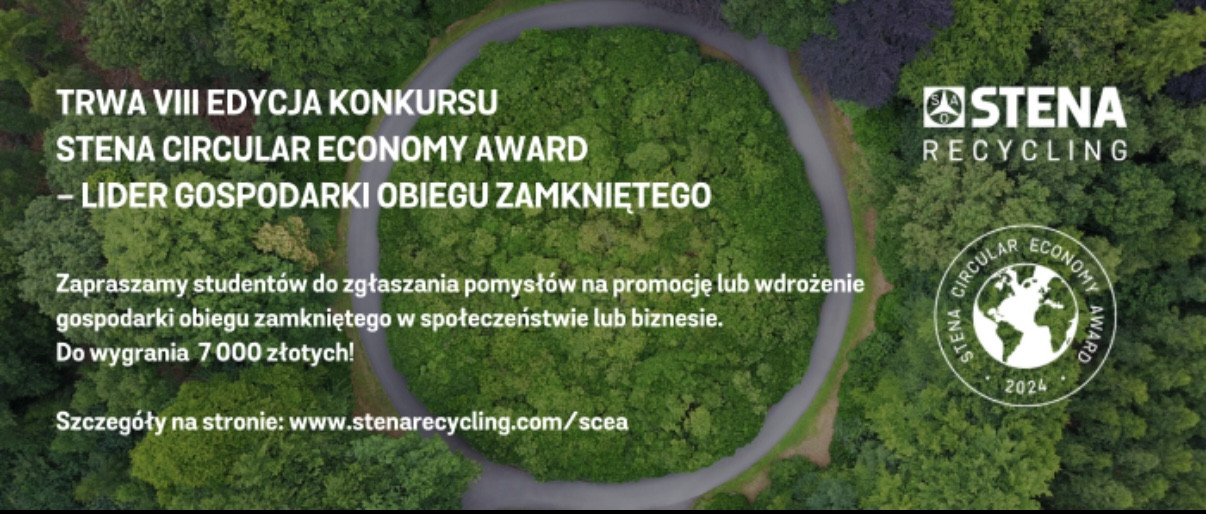 VIII edycja konkursu Stena Circular Economy Award. Zaprasza studentów do zgłaszania pomysłów.