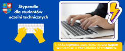 Stypendia dla studentów uczelni technicznych. Nabór wniosków rusza 1 października 2024.