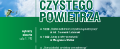 Plakat informuje o Dniu Czystego Powietrza, który odbędzie się 14 listopada 2023 r. na Politechnice Świętokrzyskiej.